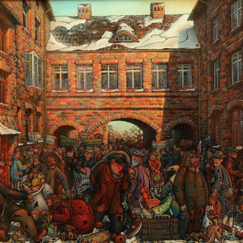 Painting titled "Prosperity" by Idziaszek, Original Artwork, Oil