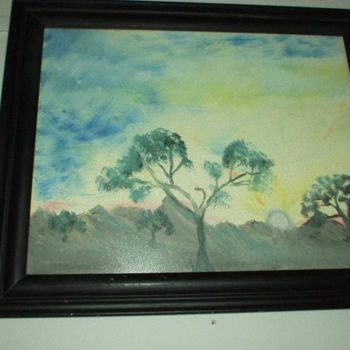 Painting titled "desert sunrise" by Marell Moore, Original Artwork