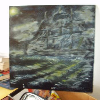 Painting titled "black pearl" by Marell Moore, Original Artwork