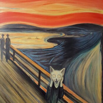 Malarstwo zatytułowany „Scream” autorstwa Maretta Elsalieva, Oryginalna praca, Olej