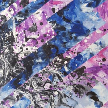 Malerei mit dem Titel "Purple Mood №1" von Maretta Elsalieva, Original-Kunstwerk, Acryl