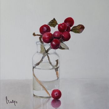 Картина под названием "little apples" - Marga Aldaburu, Подлинное произведение искусства, Масло