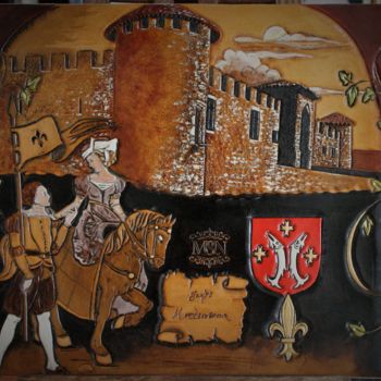 Peinture intitulée "Montseveroux jadys-…" par Margaery, Œuvre d'art originale, Acrylique Monté sur Panneau de bois