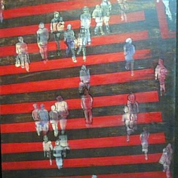 Pintura titulada "paso rojo" por Margarita, Obra de arte original