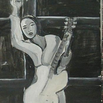 Painting titled "La cantante" by Margarita, Original Artwork