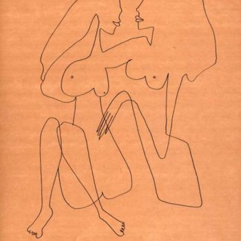 Dibujo titulada "erotyk 11" por Margalit (Malgorzata Krasucka), Obra de arte original