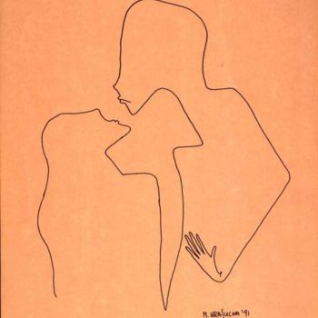 Desenho intitulada "erotic 14" por Margalit (Malgorzata Krasucka), Obras de arte originais