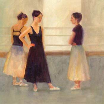 Painting titled "Ballet Talk" by Margaret Aycock, Original Artwork, Oil
