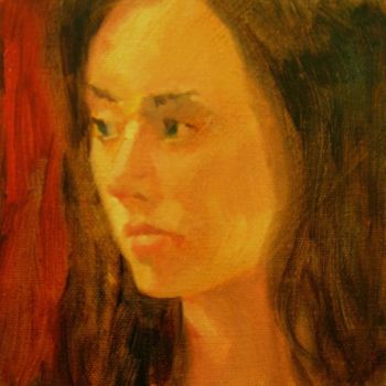 Peinture intitulée "Seeing Red" par Margaret Aycock, Œuvre d'art originale, Huile