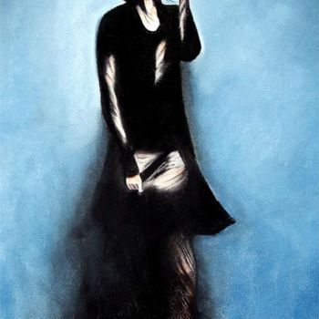 Ζωγραφική με τίτλο "Fashion Girl" από Margaret Zita Coughlan, Αυθεντικά έργα τέχνης, Λάδι