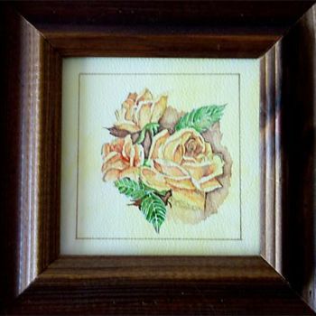 Painting titled "Roses" by Margaret Zita Coughlan, Original Artwork