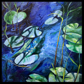 Painting titled "Waterworld" by Margarita Ado, Original Artwork, Oil