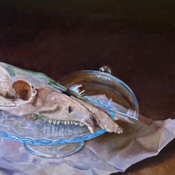 Painting titled "Yesterday's dessert" by Margarita Ado, Original Artwork, Oil