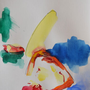 제목이 "Nude watercolor 0001"인 미술작품 Margarita Felis로, 원작, 수채화