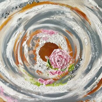 Malerei mit dem Titel "Merengue Rose in Pa…" von Margarita Glambert, Original-Kunstwerk, Acryl