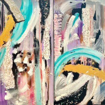 "Textures Overflow ,…" başlıklı Tablo Margarita Glambert tarafından, Orijinal sanat, Akrilik Ahşap Sedye çerçevesi üzerine m…