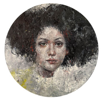 Картина под названием "BIRCH #45" - Margarita Ivanova, Подлинное произведение искусства, Масло Установлен на Деревянная рама…