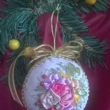 Artcraft titled "Christmas ball-deco…" by Margarita Kostova, Original Artwork, Home Décor