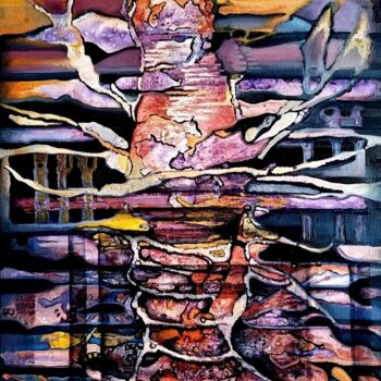 Schilderij getiteld "Cancer emerges from…" door Margarita Malinovskaya, Origineel Kunstwerk, Olie