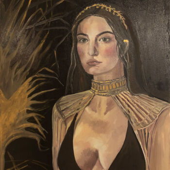 Картина под названием "Oil painting portra…" - Margarita Nikonova, Подлинное произведение искусства, Масло