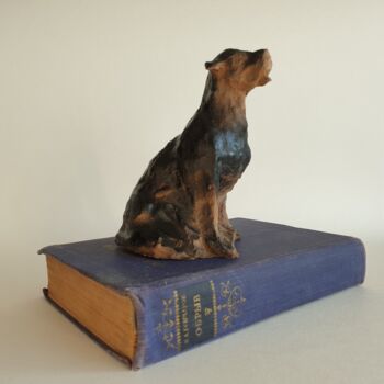 Скульптура под названием "Cheerfu. Rottweiler…" - Margarita Simonova, Подлинное произведение искусства, Терракота