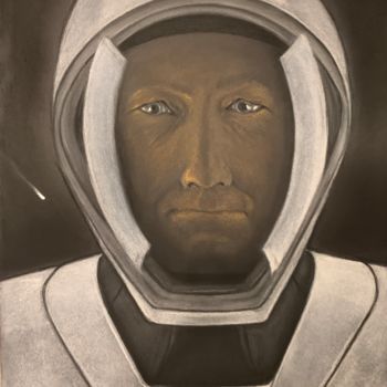 Картина под названием "Экипаж. Космические…" - Margarita Zipman, Подлинное произведение искусства, Пастель