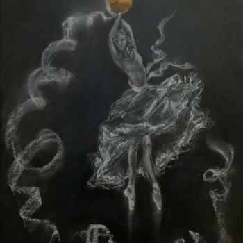 Картина под названием "Па-балетному #2. Фа…" - Margarita Zipman, Подлинное произведение искусства, Пастель
