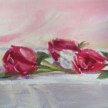 Painting titled "Roses" by Marge V. Casey, Original Artwork