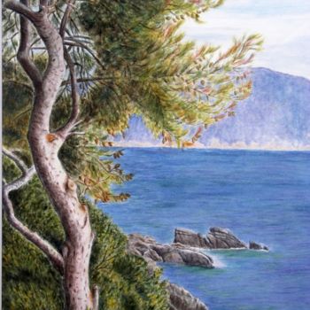 Pittura intitolato "RIVIERA LIGURE" da Margherita Cavassa, Opera d'arte originale