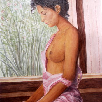 Peinture intitulée "tristezza.jpg" par Margherita Cavassa, Œuvre d'art originale, Aquarelle