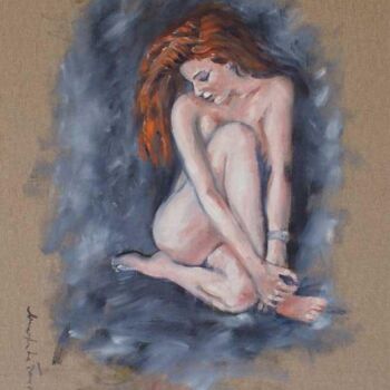 Painting titled "Nudo" by Margherita Fascione, Original Artwork