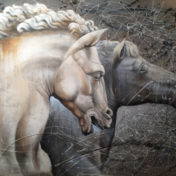 "cavalli di Firenze" başlıklı Tablo Margherita Lipinska tarafından, Orijinal sanat