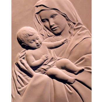 Sculptuur getiteld "Maternità" door Studio D'Arte, Origineel Kunstwerk, Terra cotta