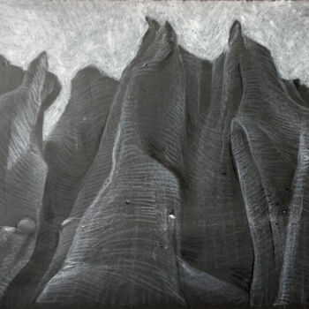 "Scenery. Black moun…" başlıklı Resim Margo Miro tarafından, Orijinal sanat, Pastel