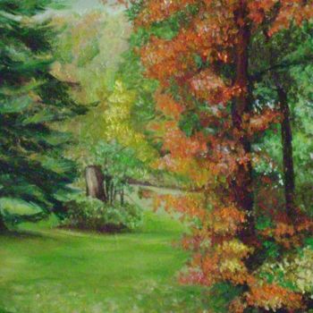 Картина под названием "осень-рыжая кобыла" - Марго, Подлинное произведение искусства