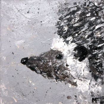 Peinture intitulée ""Igel" Hérisson pei…" par Margot Flagel, Œuvre d'art originale, Acrylique