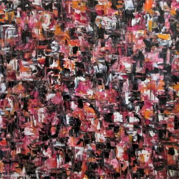 Картина под названием "Labyrinthe 6 (Détou…" - Maryse Lapointe, Подлинное произведение искусства, Масло