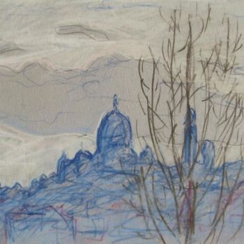 Drawing titled "Montmartre" by Margot-Kot, Original Artwork