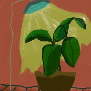 Digitale Kunst mit dem Titel "Plante" von Marguerite Vrp, Original-Kunstwerk, Digitale Malerei