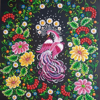 Painting titled "Belle" by Marguerite Maliuga, Original Artwork, Acrylic
