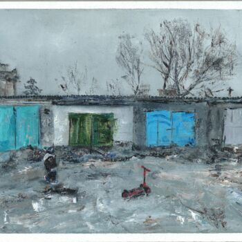 Painting titled "In gloomy weather,…" by Marharyta Karmazina, Original Artwork, Oil