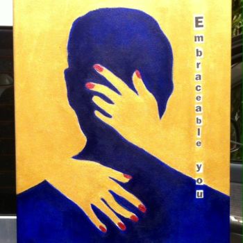 Painting titled "Embraceable you" by Mari Okawa, Original Artwork, Acrylic