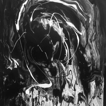 Painting titled "N5 – Black" by Mari Skakun, Original Artwork, Acrylic