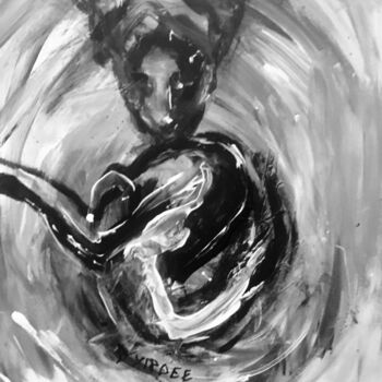 "N2 – In the Womb" başlıklı Tablo Mari Skakun tarafından, Orijinal sanat, Akrilik