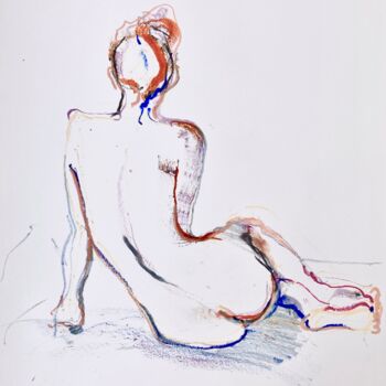 Tekening getiteld "Young woman" door Mari Skakun, Origineel Kunstwerk, Pastel