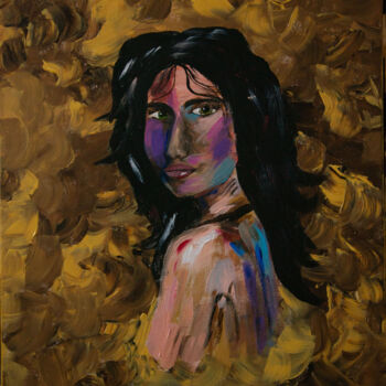 Painting titled "Anastasia" by Maria Afanassiev, Original Artwork, Acrylic Mounted on Wood Stretcher frame