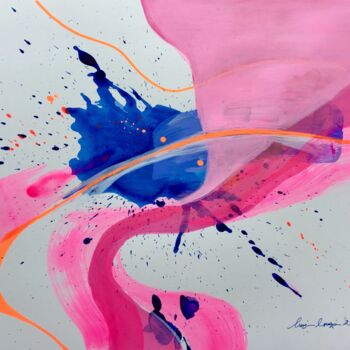 Peinture intitulée "Pink Vortex #artist…" par Maria Bacha, Œuvre d'art originale, Acrylique