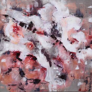 Painting titled "A bit of white" by Maria Barchan, Original Artwork, Acrylic Mounted on Wood Stretcher frame