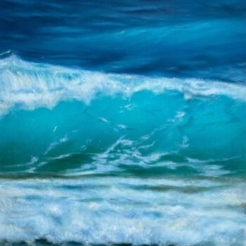 Painting titled "The sea wave" by Maria Bobrovskaya, Original Artwork, Oil