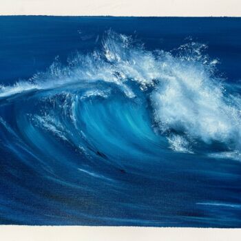 Peinture intitulée "The wave" par Maria Bobrovskaya, Œuvre d'art originale, Huile